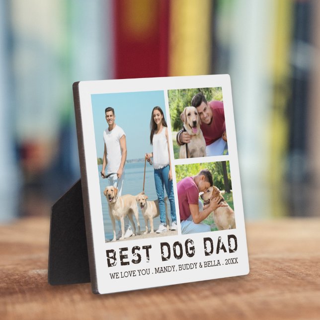 BEST DOG DAD Photo Collage Plaque (Creator Uploaded)