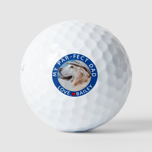 Best Dog Dad Photo Par Golf Balls