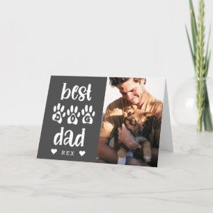 Best Dog Dad Photo Typography Card