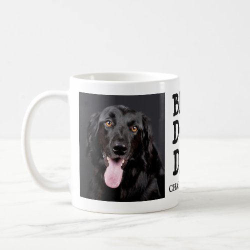 Best Dog Dad  Two Photo  Text Custom Coffee Mug