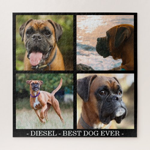 Best Dog Ever  Custom Pet Photo Collage Jigsaw Puzzle