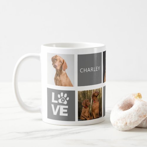 Best Dog Ever Grey Personalized 5 Photo Mug