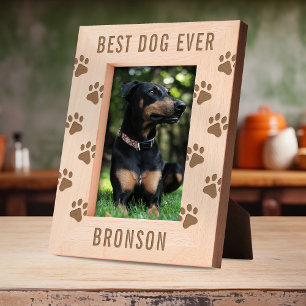 Best Dog Ever Paw Print Engraved Frames