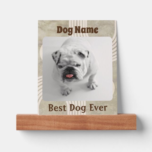 Best Dog Ever Personalized Dog Name Picture Ledge (Front)