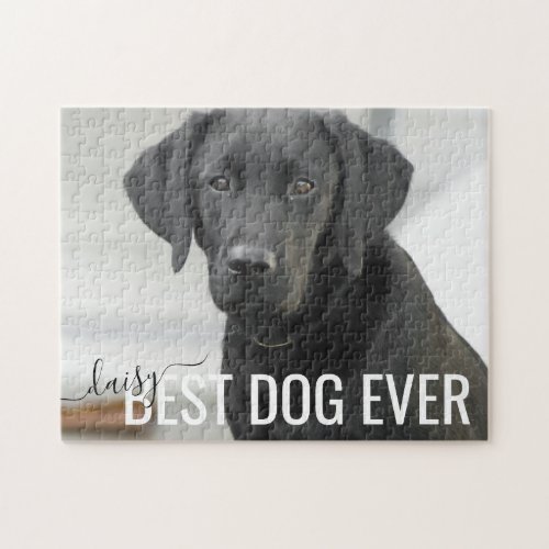 Best Dog Ever Personalized Name Pet Photo Jigsaw Puzzle