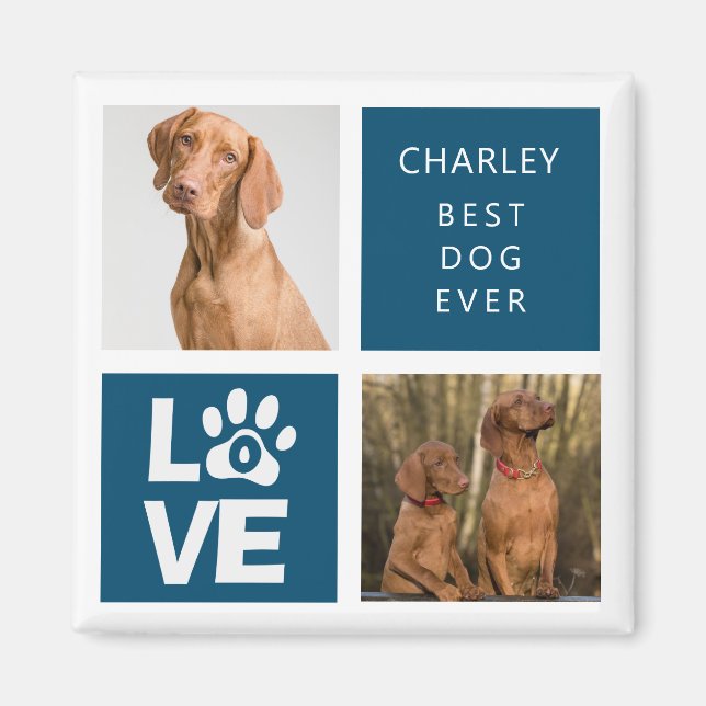 Best Dog Ever | Personalized Photo Magnet (Front)