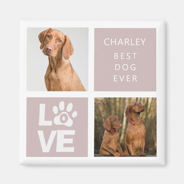 Best Dog Ever | Personalized Photo Magnet (Front)