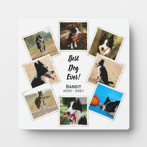 Best Dog Ever Personalized Photo Pet Memorial  Plaque
