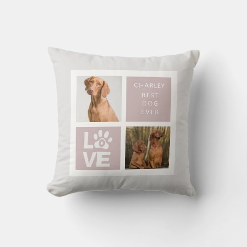 Best Dog Ever  Personalized Photo Throw Pillow