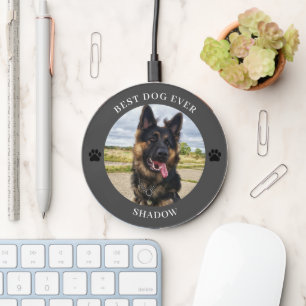 Best Dog Ever Pet Photo Personalized Wireless Charger