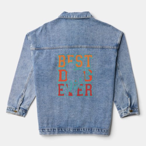 Best Dog Ever Treeing Walker Coonhounds Theme Desi Denim Jacket