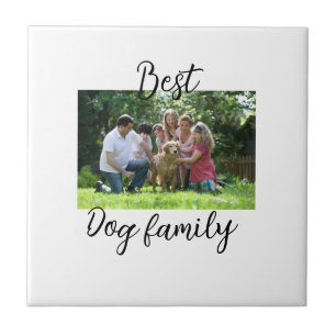 Best dog family mom dad pet animal friend holidayg ceramic tile