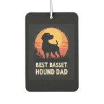 Best Dog Father Dad - Vintage Basset Hound T-Shirt Air Freshener