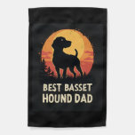 Best Dog Father Dad - Vintage Basset Hound T-Shirt Garden Flag