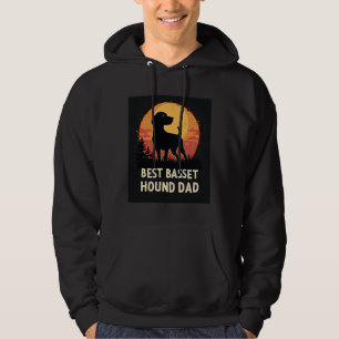 Best Dog Father Dad - Vintage Basset Hound T-Shirt Hoodie