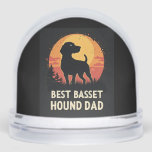 Best Dog Father Dad - Vintage Basset Hound T-Shirt Snow Globe