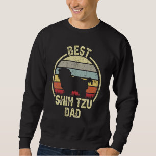 Best Dog Father Dad Vintage Shih Tzu Sweatshirt