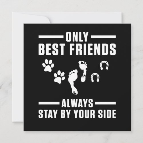 Best Dog Friends Horse Human Animal Lover Gift Invitation