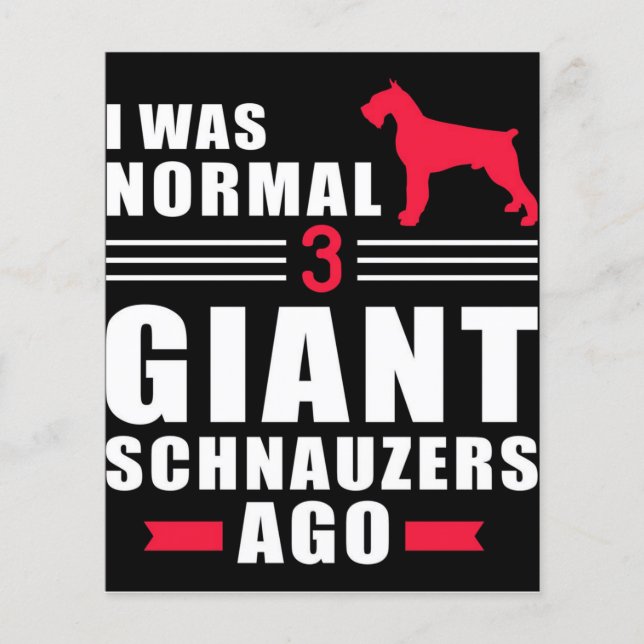 Best Dog Giant Schnauzer Gift Flyer (Front)