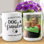 Best Dog Grandma Cute Personalized Pet Photo Coffee Mug<br><div class="desc">World's Best Dog Grandma ... Surprise your favorite Dog Grandma this Mother's Day , Christmas or her birthday with this super cute custom pet photo mug. Customize this dog grandma mug with your dog's favorite photo, and name. Great gift from the dog. COPYRIGHT © 2022 Judy Burrows, Black Dog Art...</div>