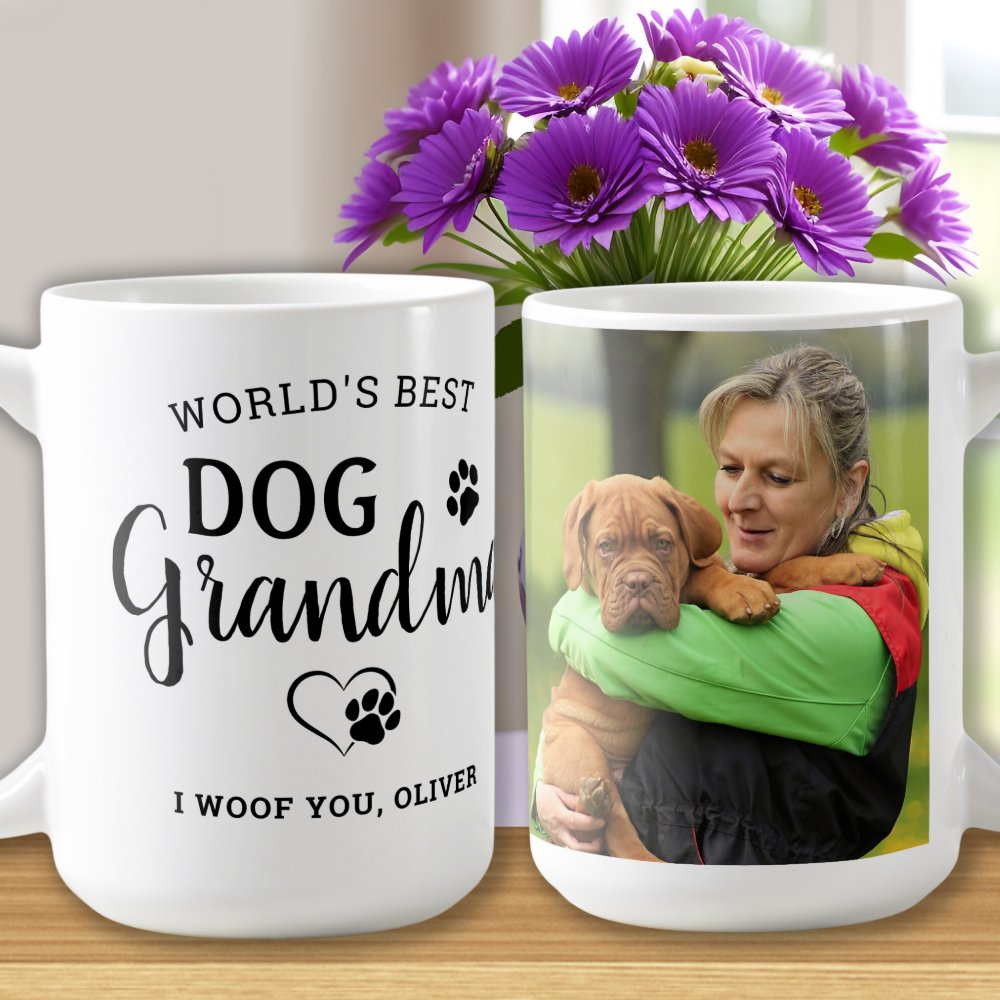 Discover Best Dog Grandma Cute Personalized Pet Photo Coffee Mug