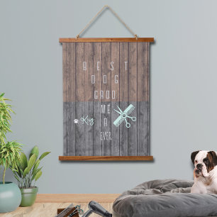 Best Dog Groomer Ever Wood Topped Wall Tapestry