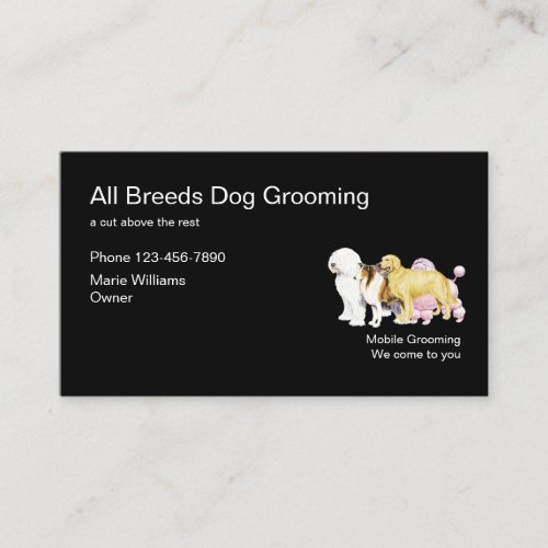Best Dog Grooming Design Business Card