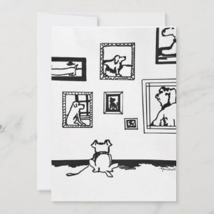 Best Dog Line Drawing by Willowcatdesigns  Thank You Card