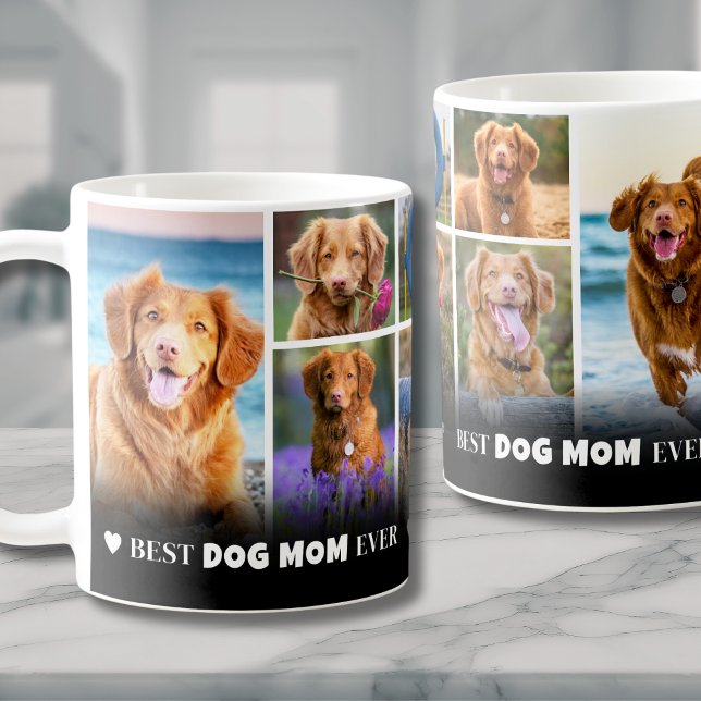 Best Dog Mom 8 Photo Collage Coffee Mug (Best Dog Mom 8 Photo Collage Coffee Mug)