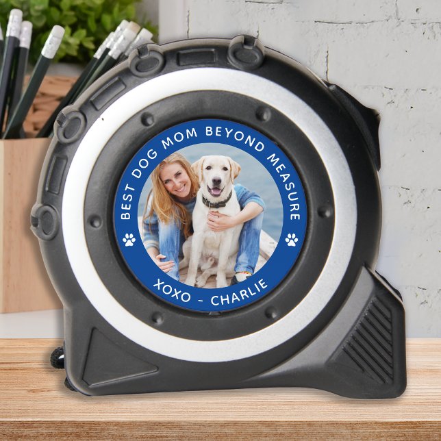 Best DOG MOM Beyond Measure Personalized Photo Tape Measure (Creator Uploaded)