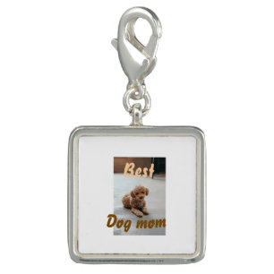 Best dog mom brown puddle pet dog cat mothers day charm