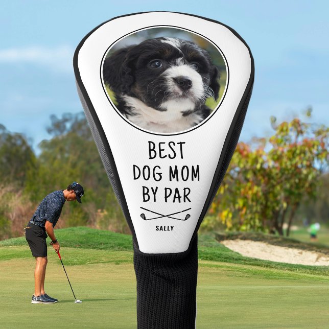 Best Dog Mom By Par Mother's Day Custom Photo Golf Head Cover (Creator Uploaded)