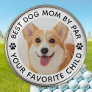 Best DOG MOM By Par Paw Print Custom Photo Golf Ball Marker