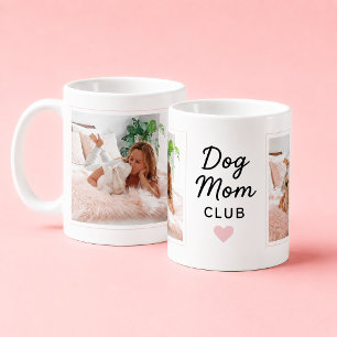 Best Dog Mom Club Custom 2 Photo Coffee Mug