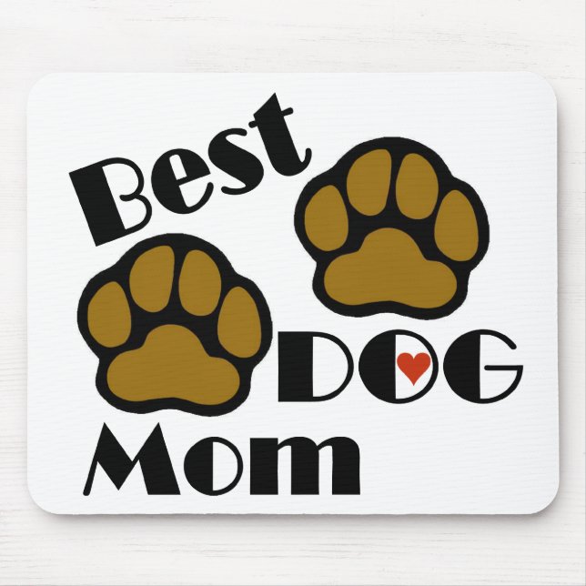 Best Dog Mom Computer Mousepad (Front)