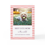 Best Dog Mom | Coral | Photo Mother's Day Card Best Dog Mom | Coral | Photo Mother's Day Card
