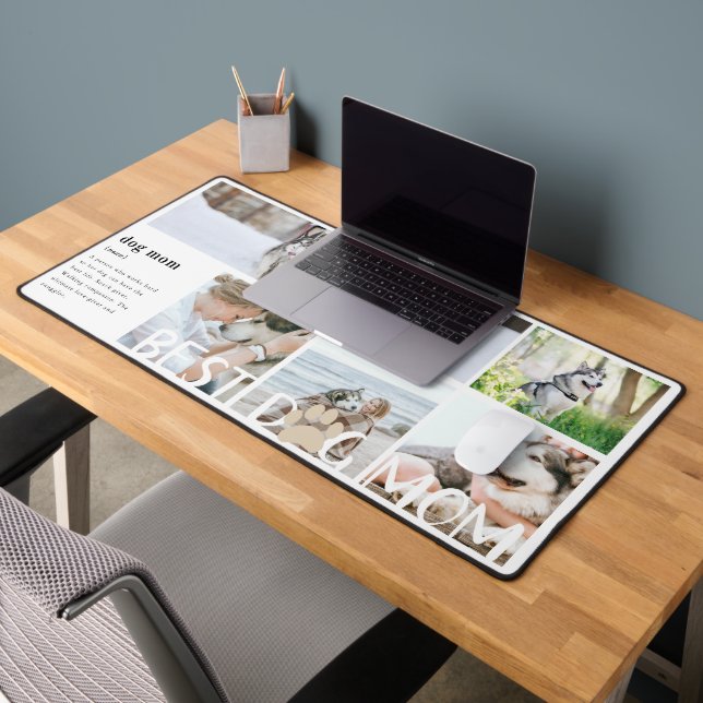 Best Dog Mom Definition | Five Photo Desk Mat (Office 2)