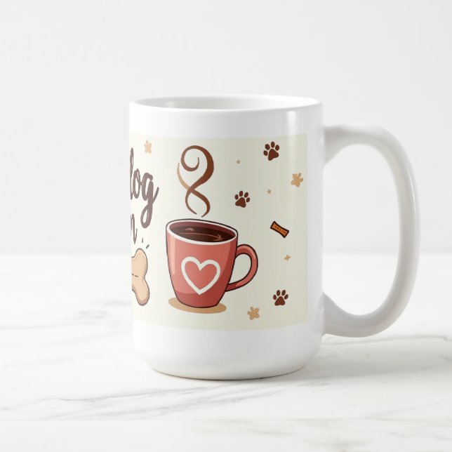 Best Dog Mom Ever – 15 oz Café Style Mug (Right)
