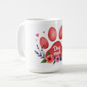 Best Dog Mom Ever – 15 oz Floral Mug