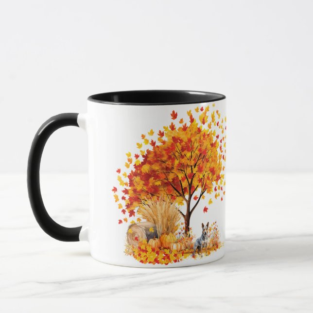 Best Dog Mom Ever Autumn, Australian Cattle Dog Mug (Left)