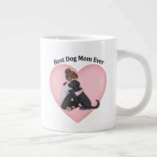Best Dog Mom Ever Black Lab Giant Coffee Mug