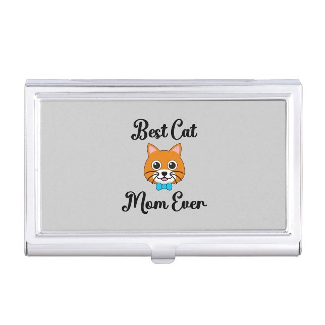 Best Dog Mom Ever Business Card Case (Front)