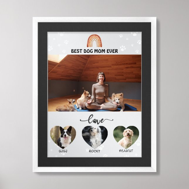 Best Dog Mom Ever Celebration Poster (Framed Front)
