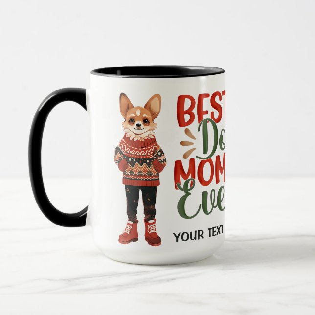 Best Dog Mom Ever Chihuahua Custom Magic Mug (Left)