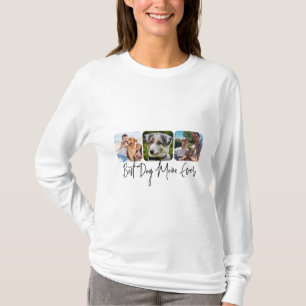 Best Dog Mom Ever - Custom 3-Photo Collage T-Shirt