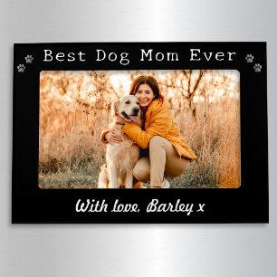 Best Dog Mom Ever Custom Name Pet Pawprint Magnetic Frame