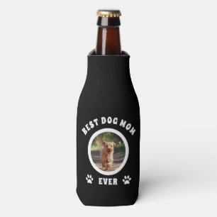 Best Dog Mom Ever Custom Photo Personalized Bottle Cooler