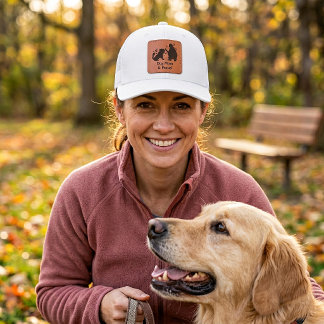 Best Dog Mom Ever Cute Mothers Day Gift Leather Patch Hat