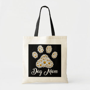 Best Dog Mom Ever Daisy Dog Paw Mother's Day Tote Bag