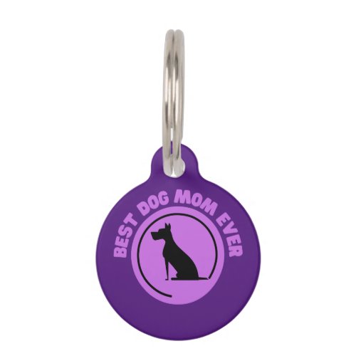 Best Dog Mom Ever Dog Lover Gift Pet ID Tag